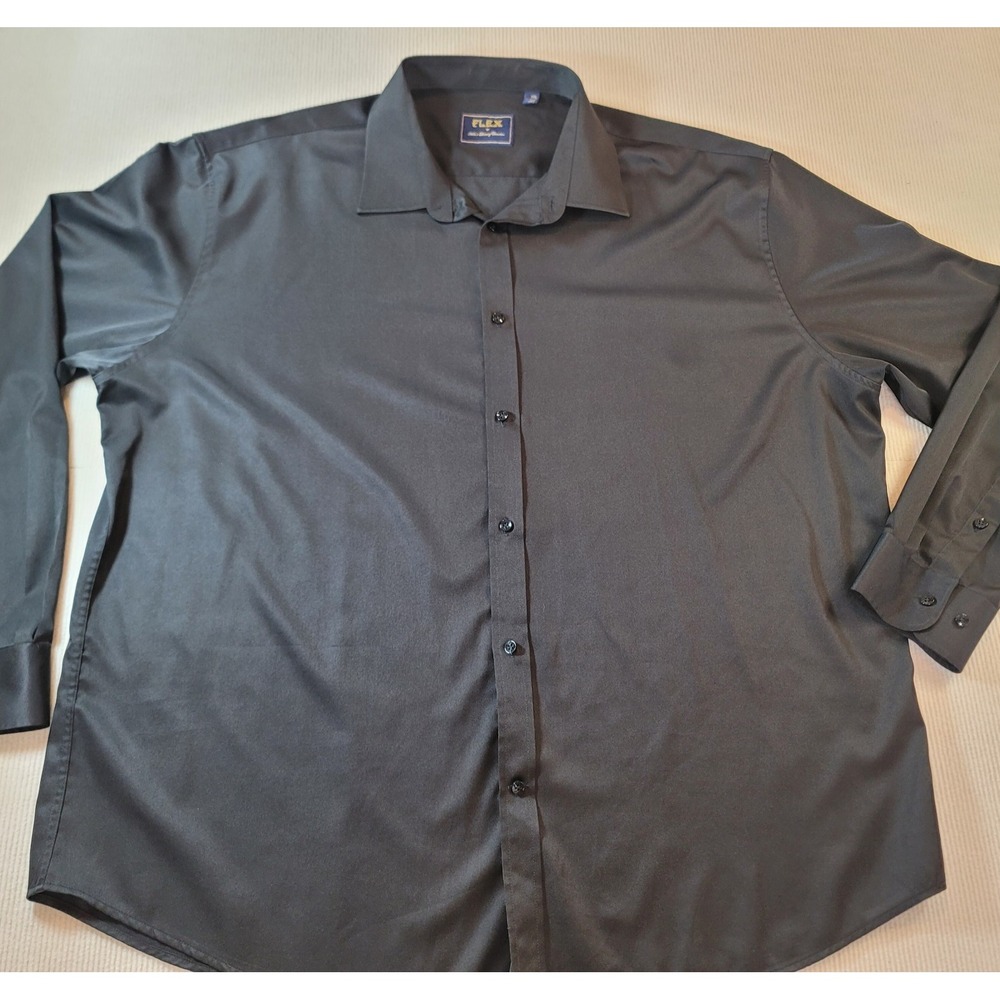 FLEX Luxury Collection Italy Design Dress Shirt Long Sleeve Gray Mens 3XL